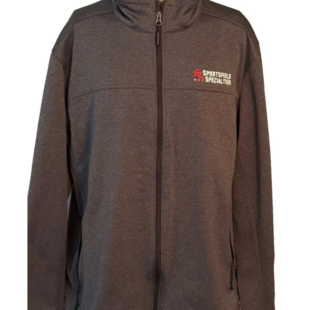 The North Face Men's XL Gray Full Zip Jacket w/ Front Pockets See Logo On Chest